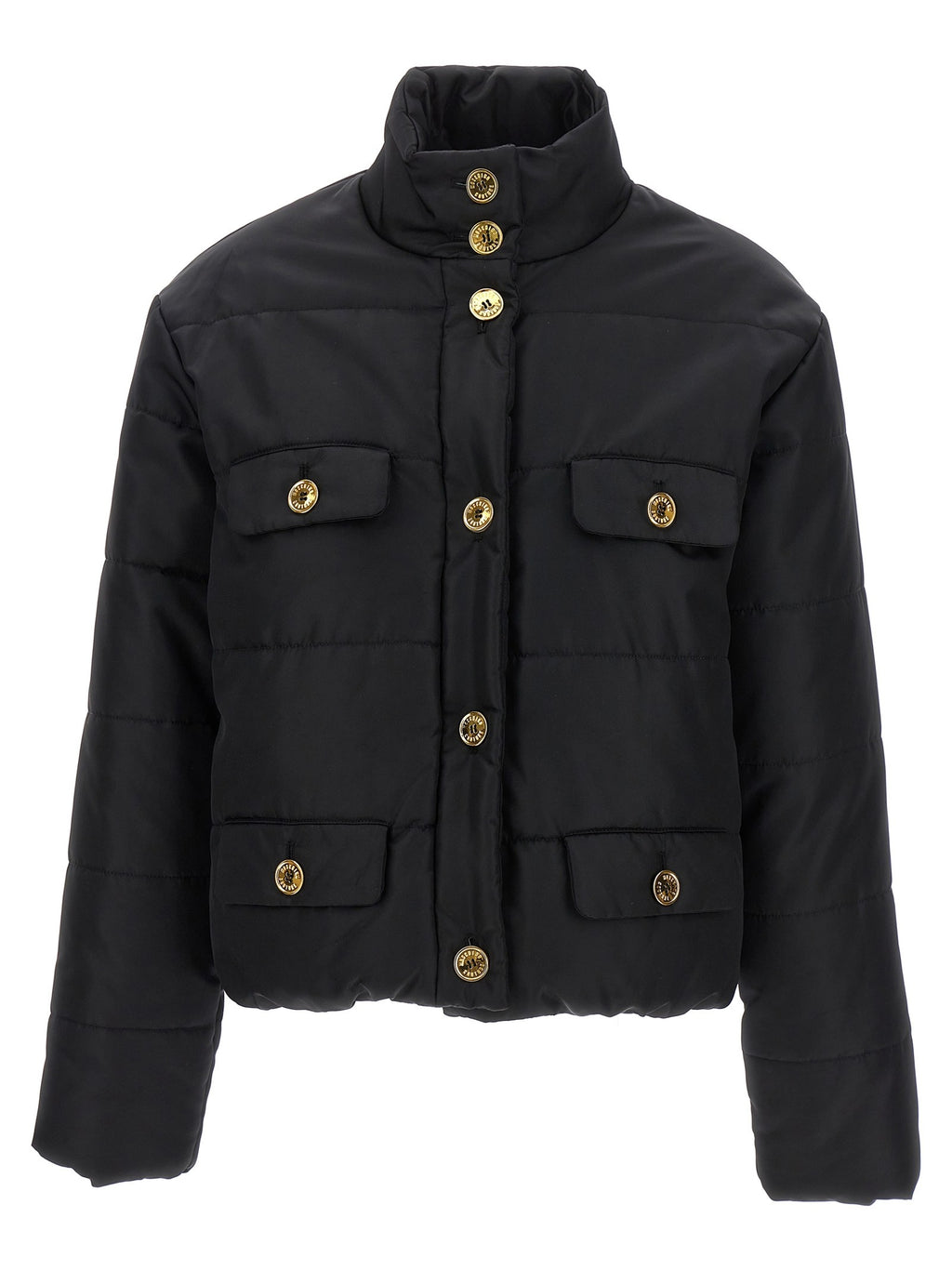 Logo button down jacket