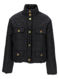 Logo button down jacket