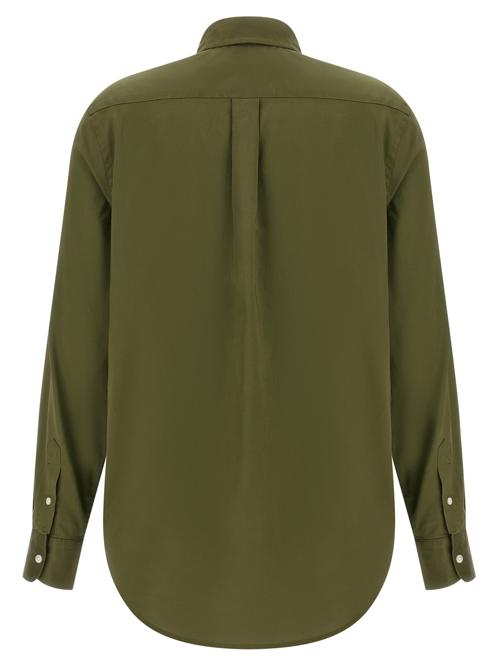 Logo embroidery cotton shirt 2