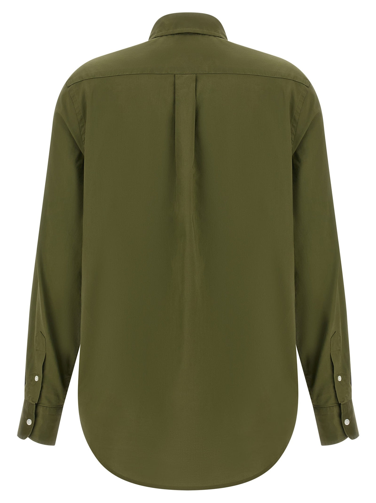 Logo embroidery cotton shirt 2