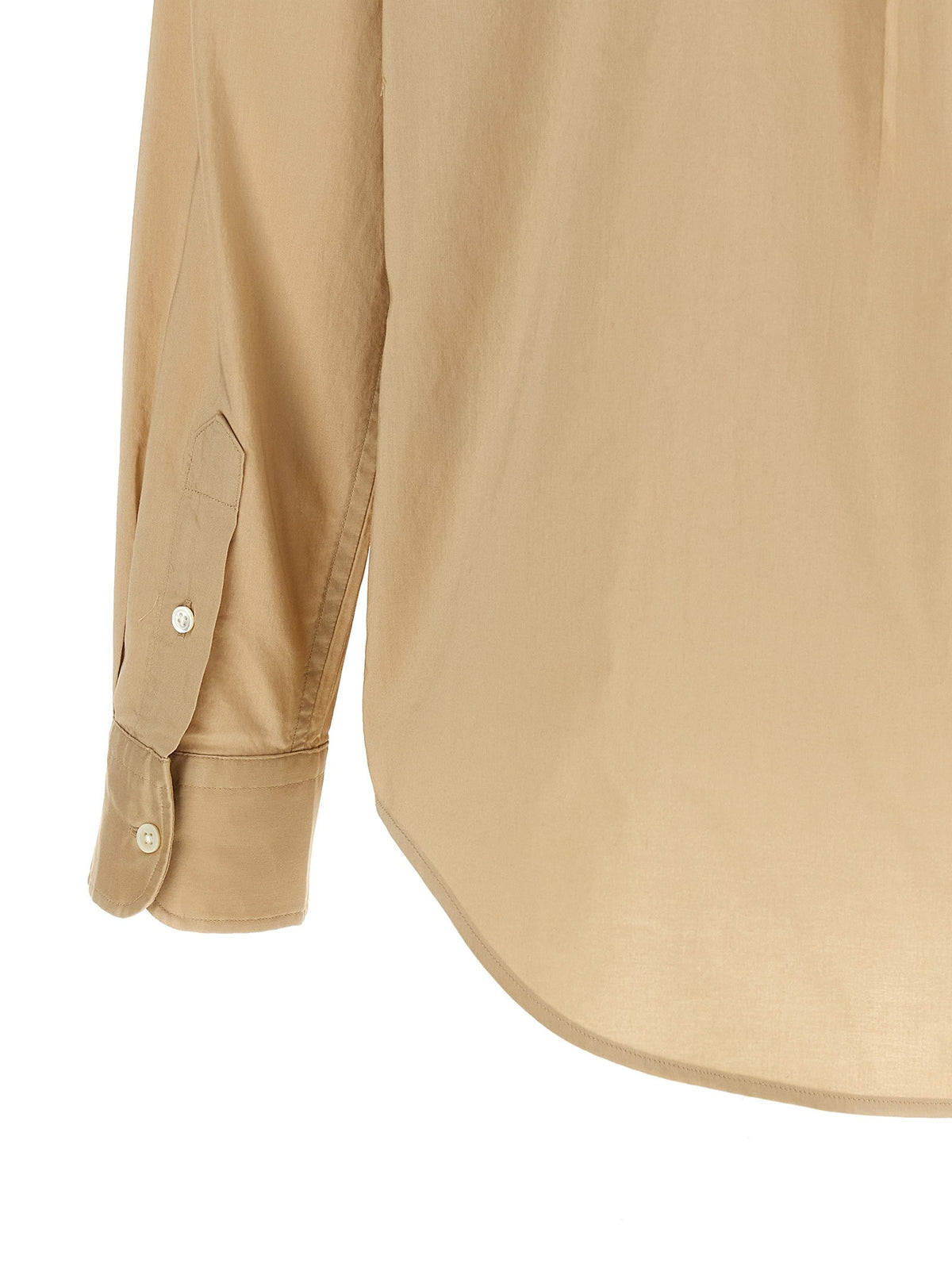 Logo embroidery cotton shirt 4