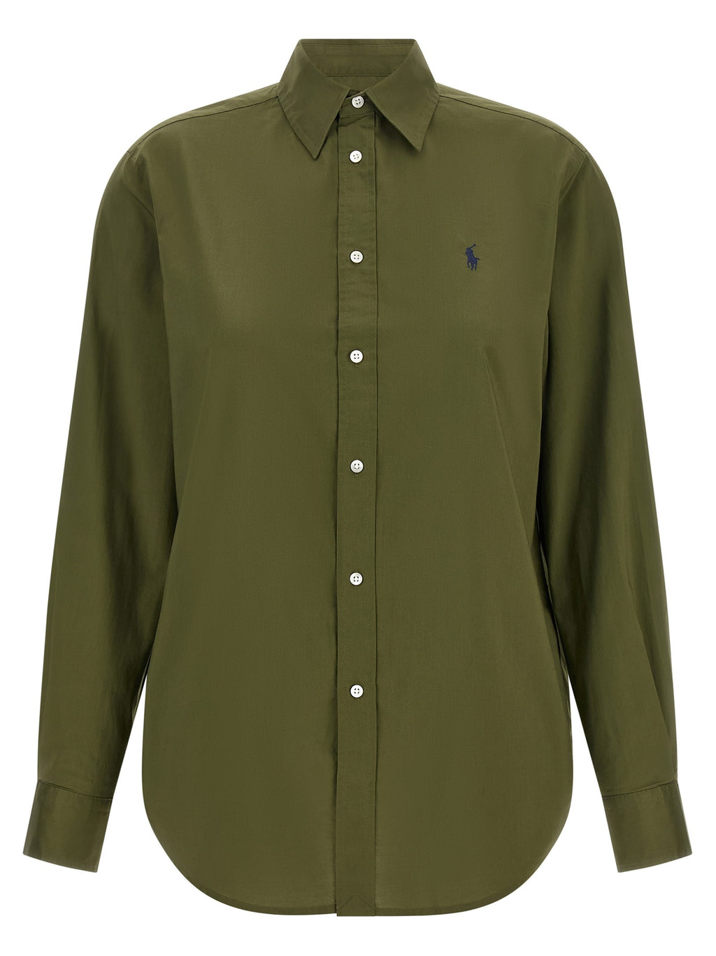 Logo embroidery cotton shirt