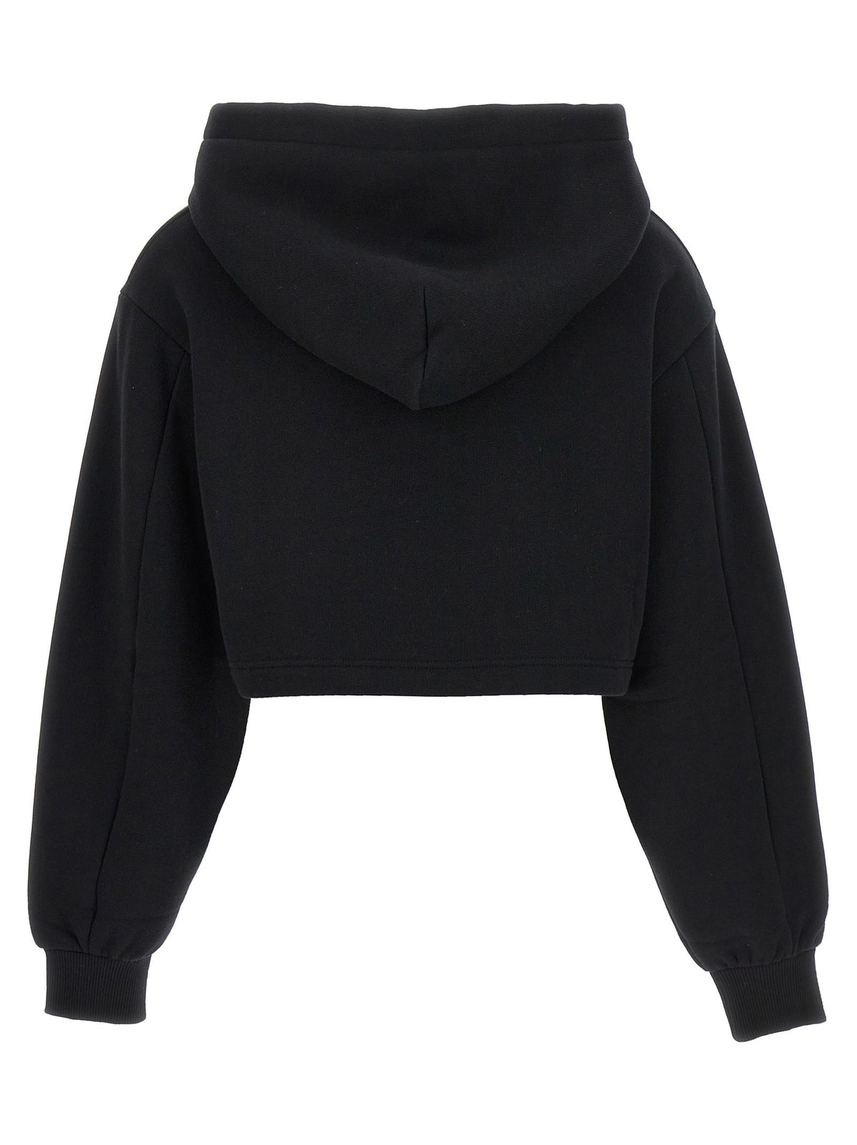 Logo embroidery cropped hoodie 2
