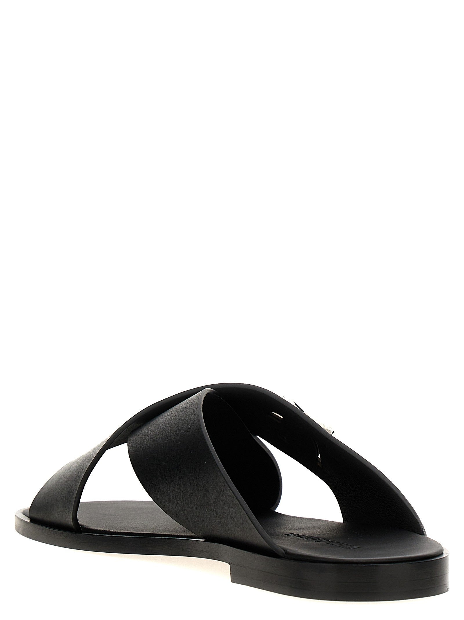 Logo leather sandals 3
