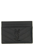 Logo matelassé card holder