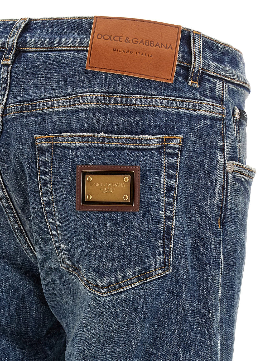 Logo plaque jeans 4