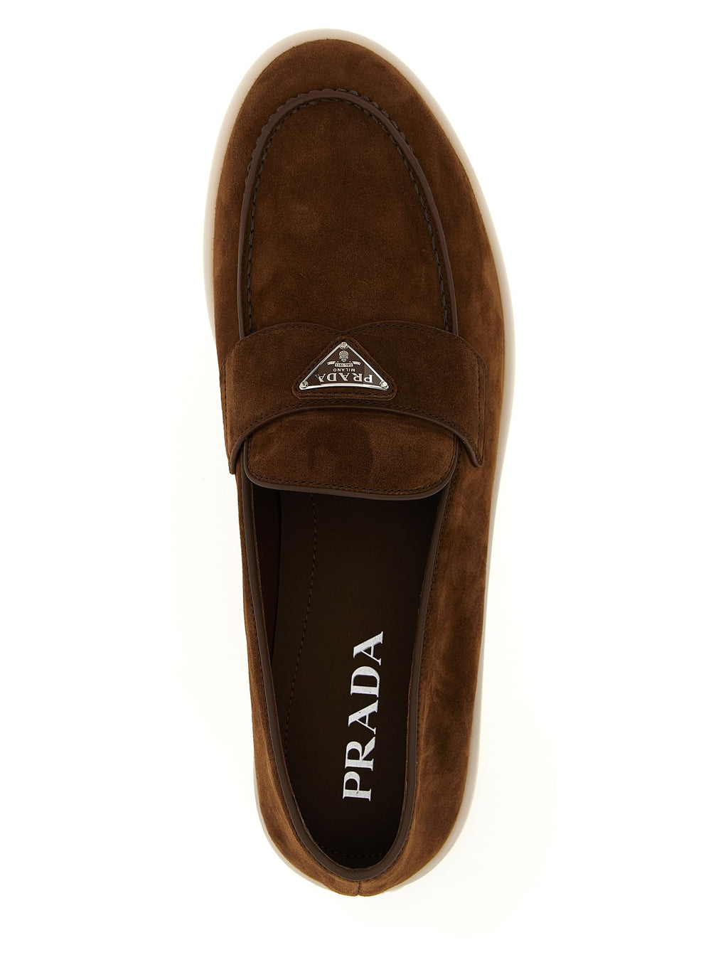 Logo suede loafers 4