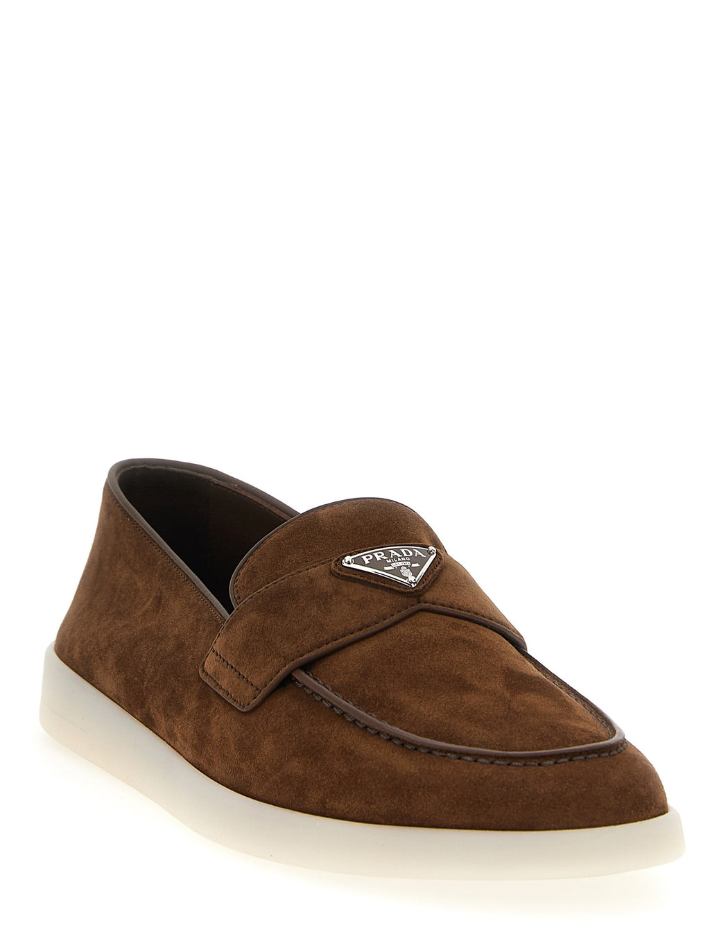 Logo suede loafers 2