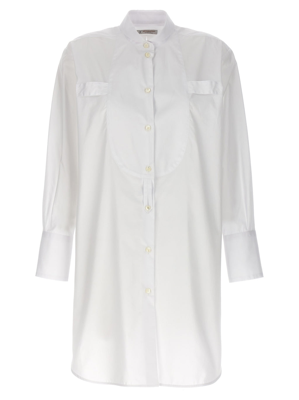 Long plastron tuxedo shirt