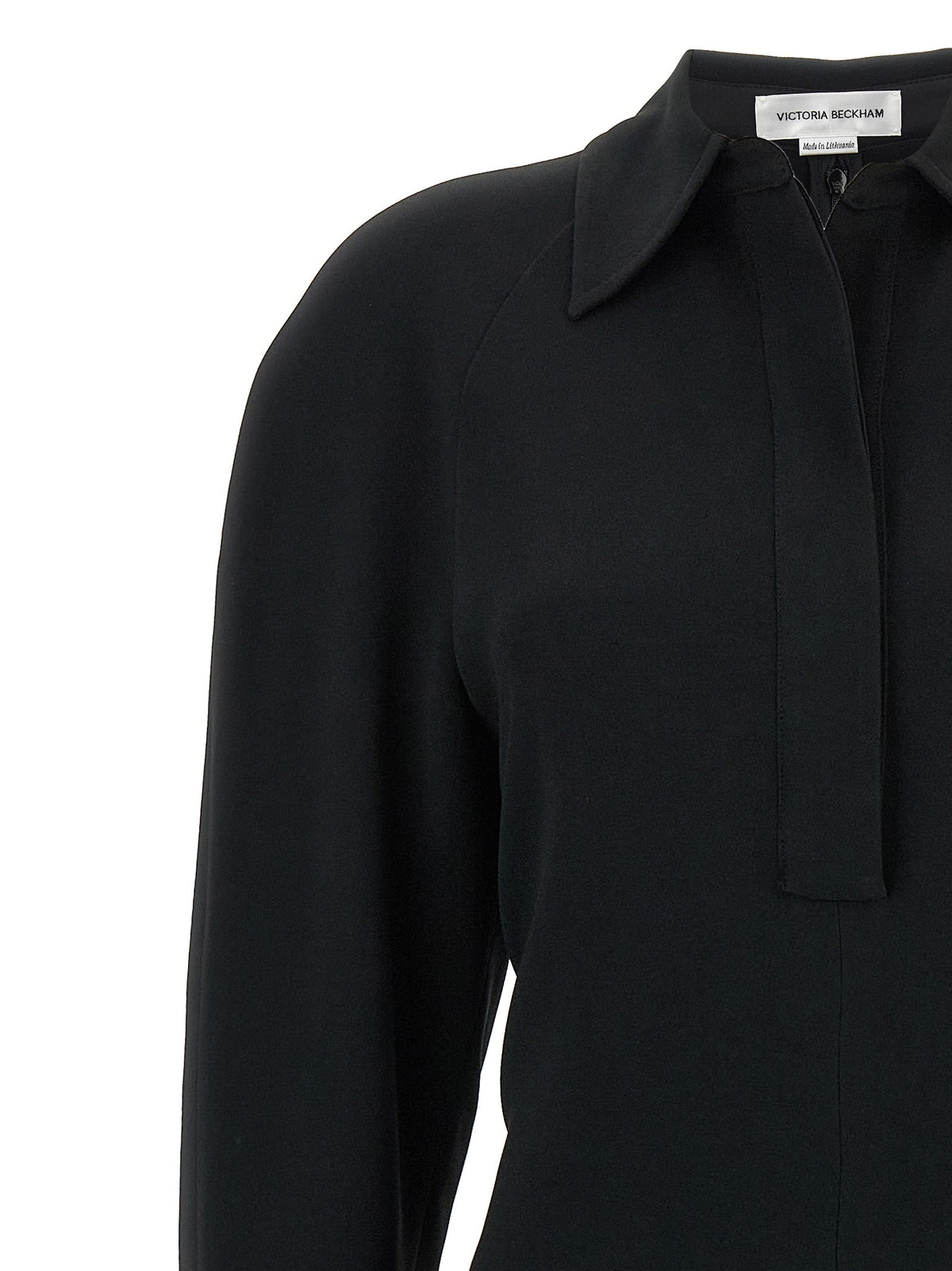 'Long Sleeve Polo Collar Midi' dress 3