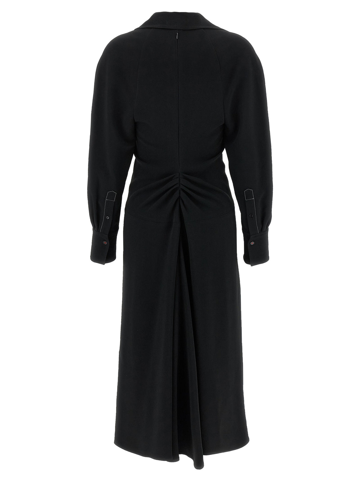 'Long Sleeve Polo Collar Midi' dress 2