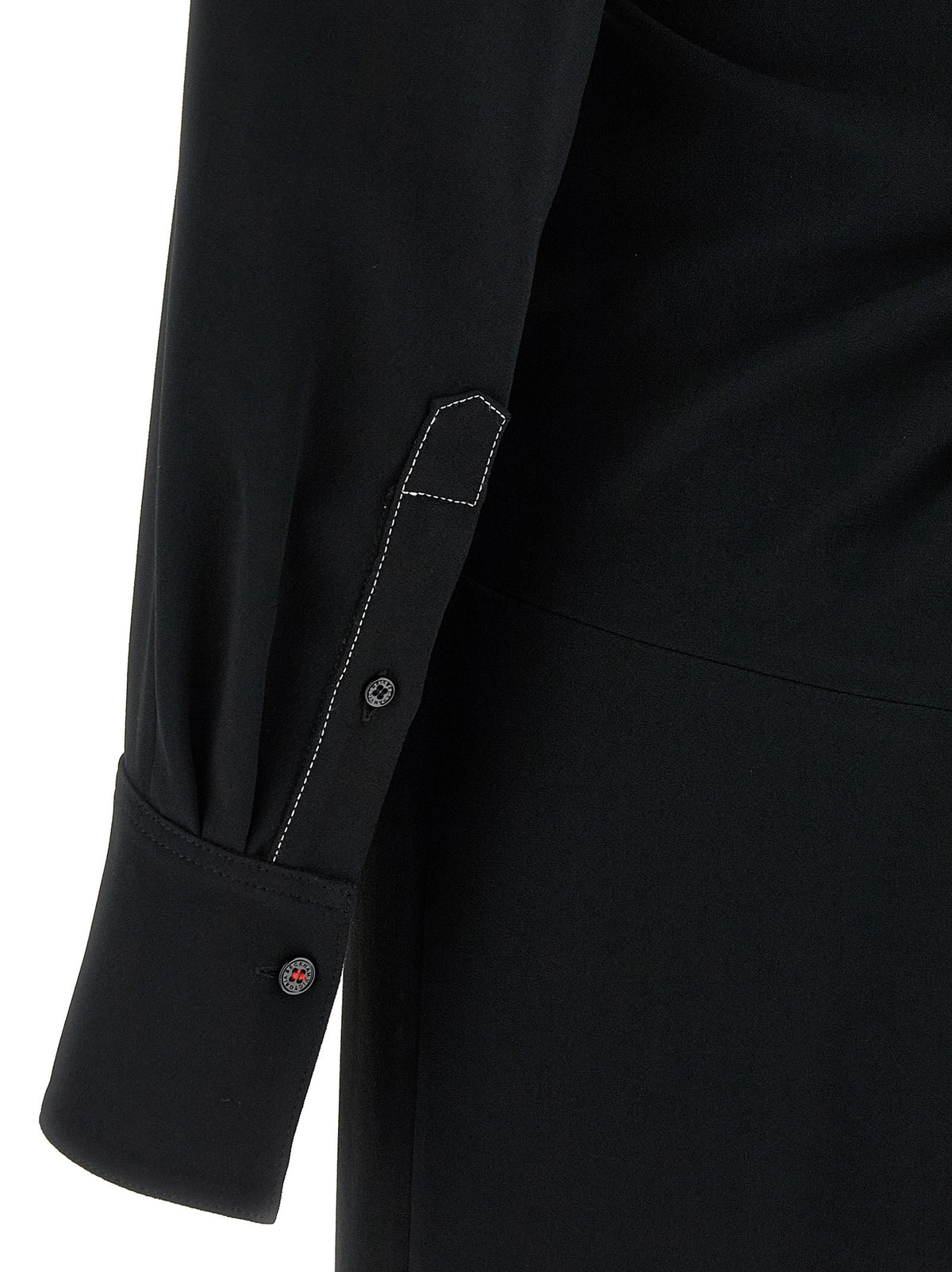 'Long Sleeve Polo Collar Midi' dress 4