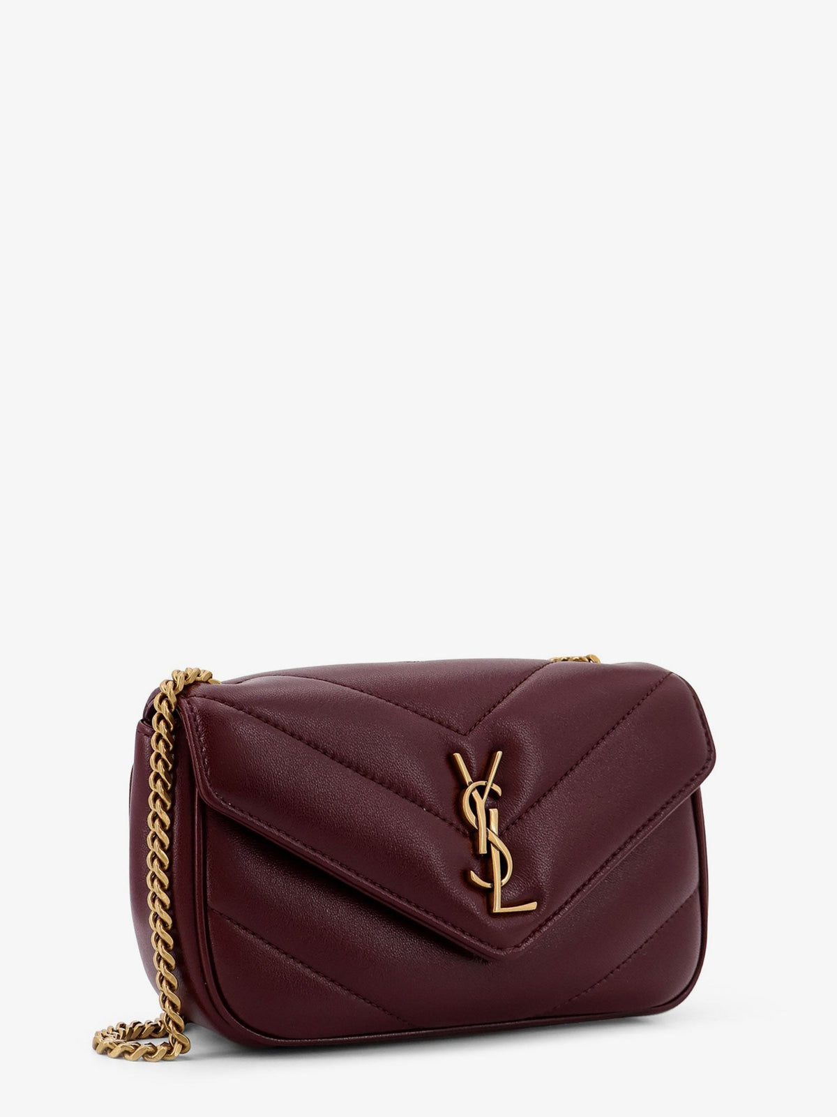 Loulou Mini crossbody bag with chevron stitching 3