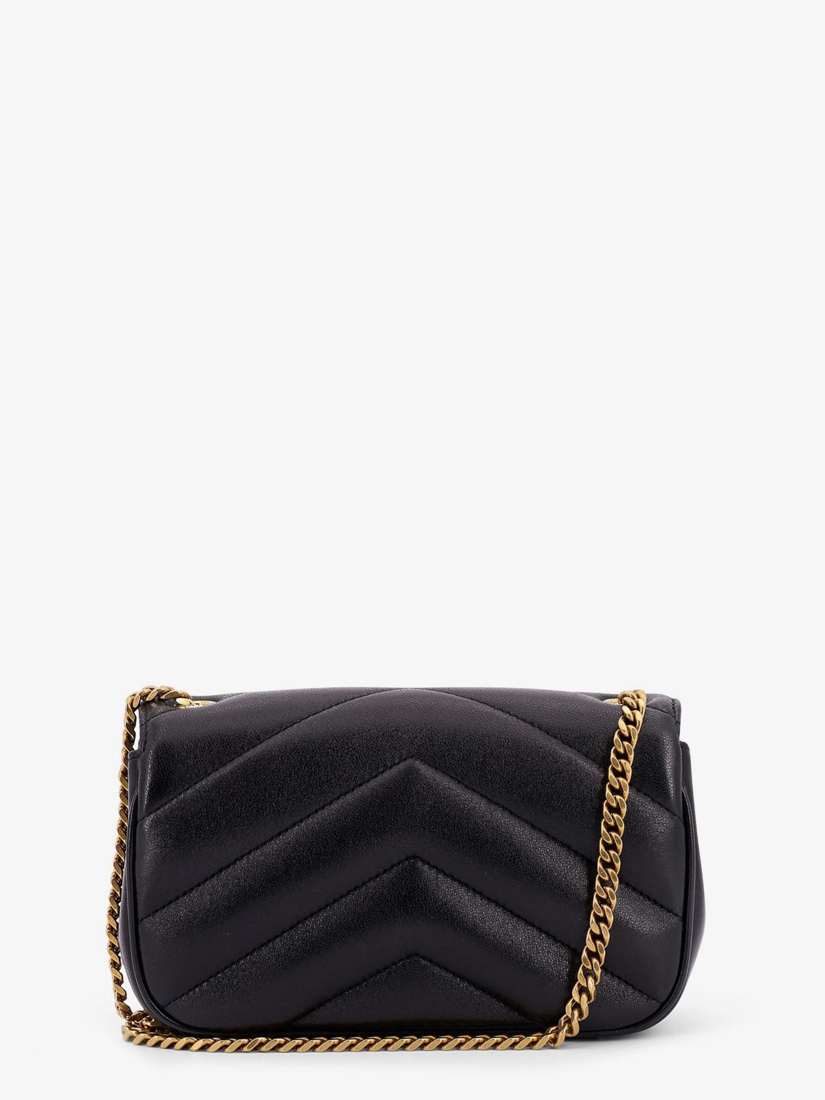 Loulou Mini leather crosbody bag with chevron stitching 3