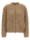 Lurex bouclé bomber jacket