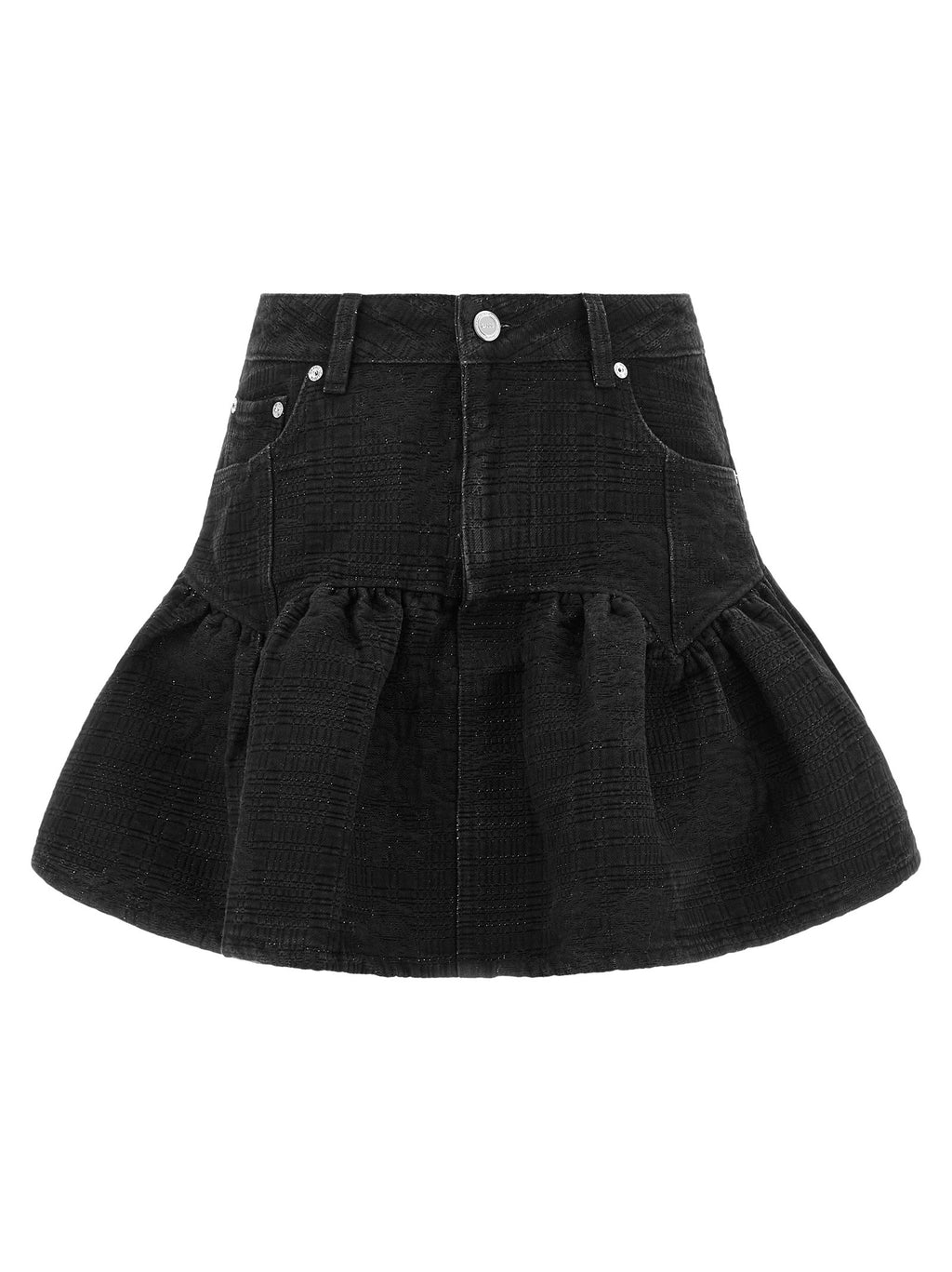 Lurex denim skirt