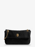 Madison leather shoulder bag with knot detail