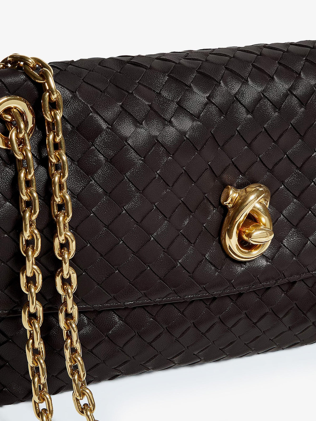 Madison leather shoulder bag with Knot detail 4