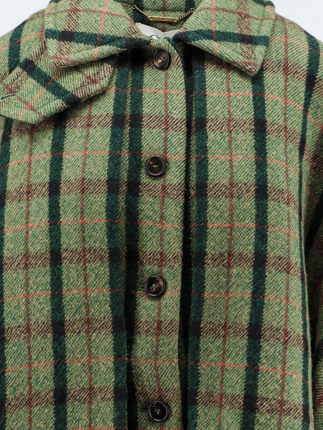 Madras wool cape coat 3