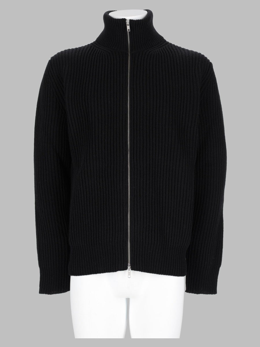 maglia a costine con zip