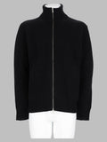 maglia a costine con zip