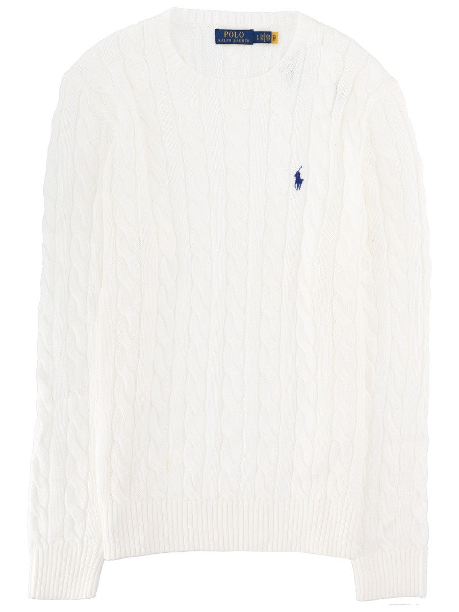 MAGLIA A TRECCE CON LOGO