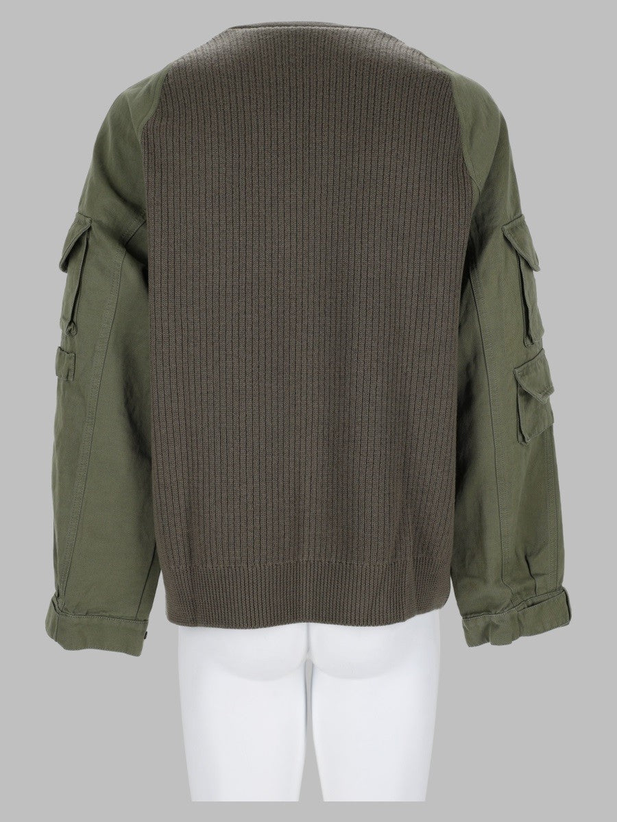 Maglia Cargo In Lana Con Inserti In Cotone 2