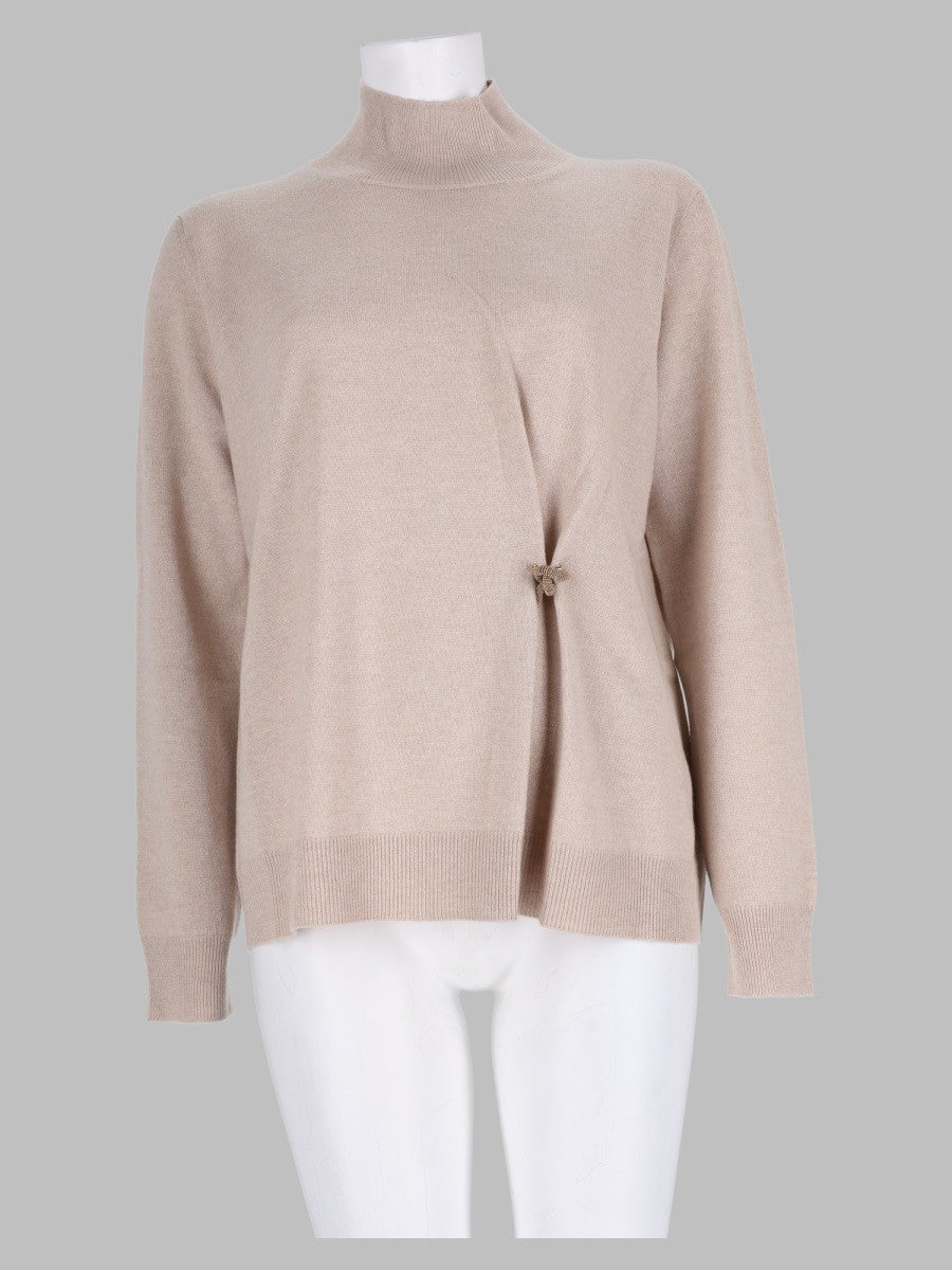 Maglia In Lana Misto Seta e Cashmere