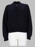 Maglia in Misto Lana e Cotone con Zip