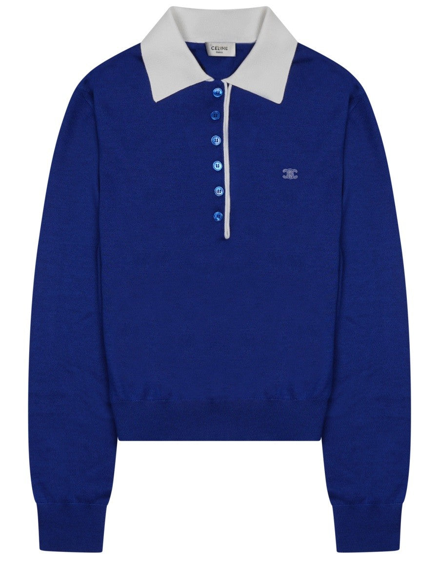 MAGLIA STILE POLO IN CASHMERE SOTTILE E SETA