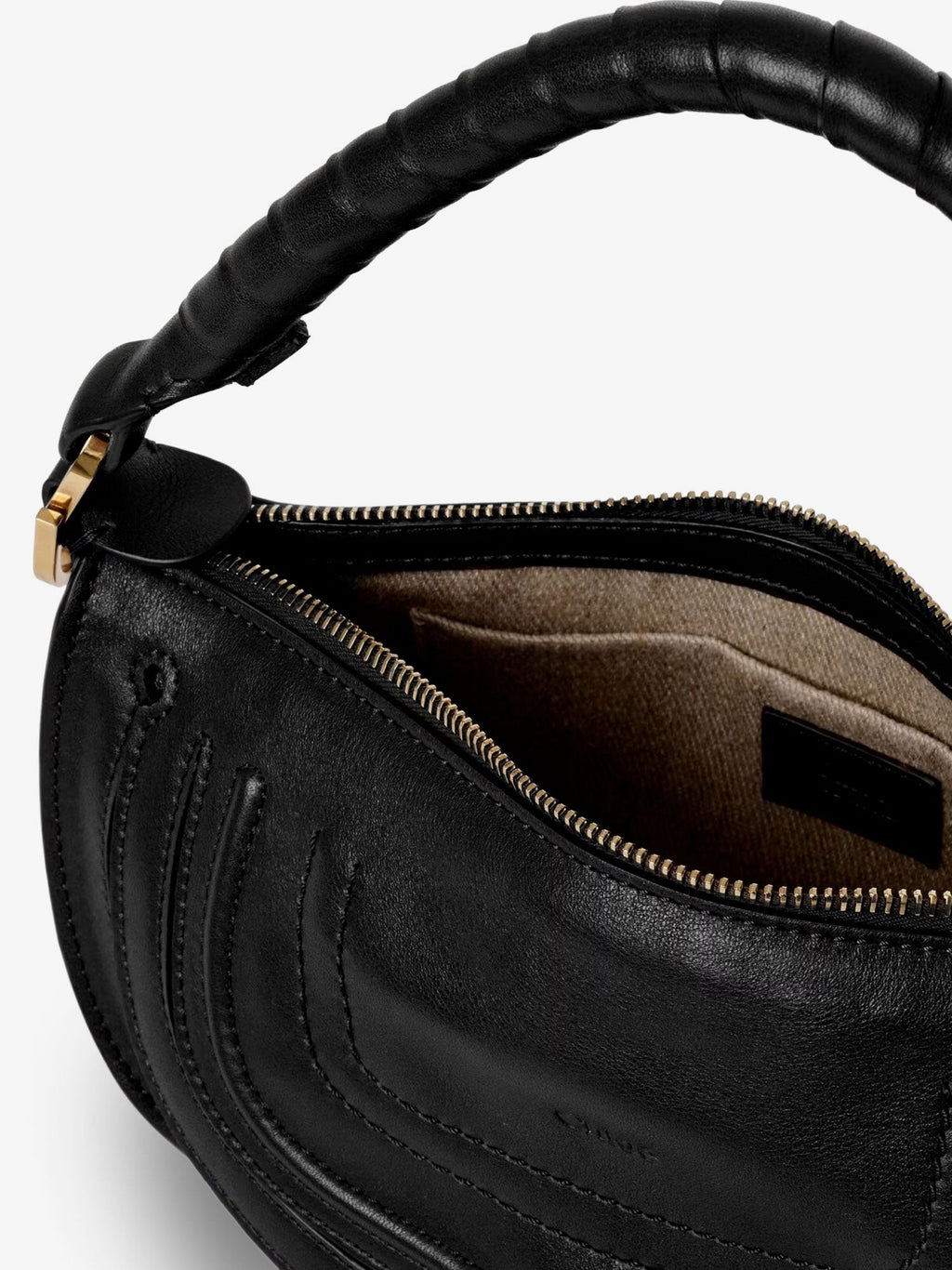 Marcie Mini leather crossbody bag with stitching detail 4