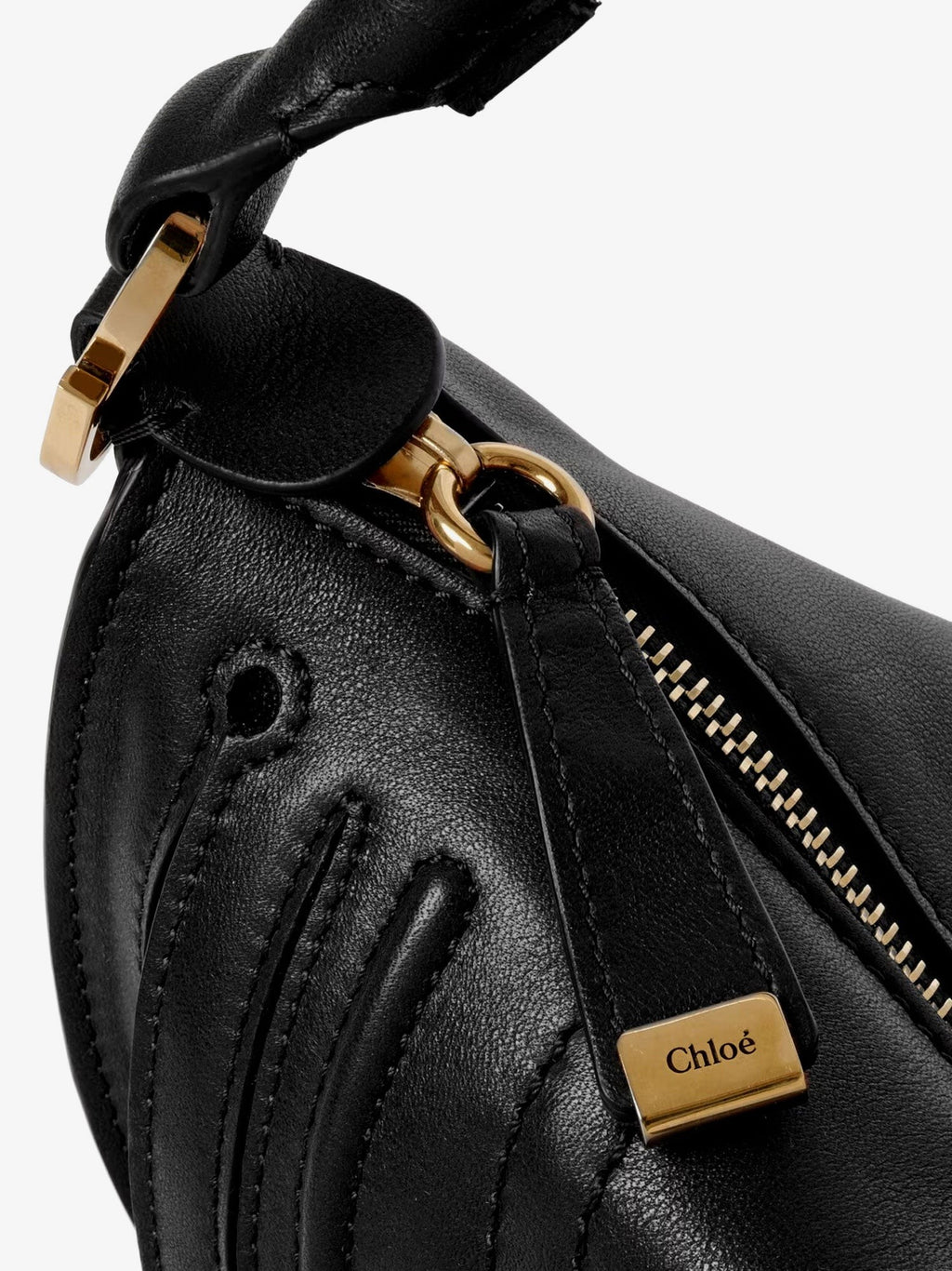 Marcie Mini leather crossbody bag with stitching detail 5