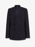 Martini Light double-breasted pinstriped wool blazer
