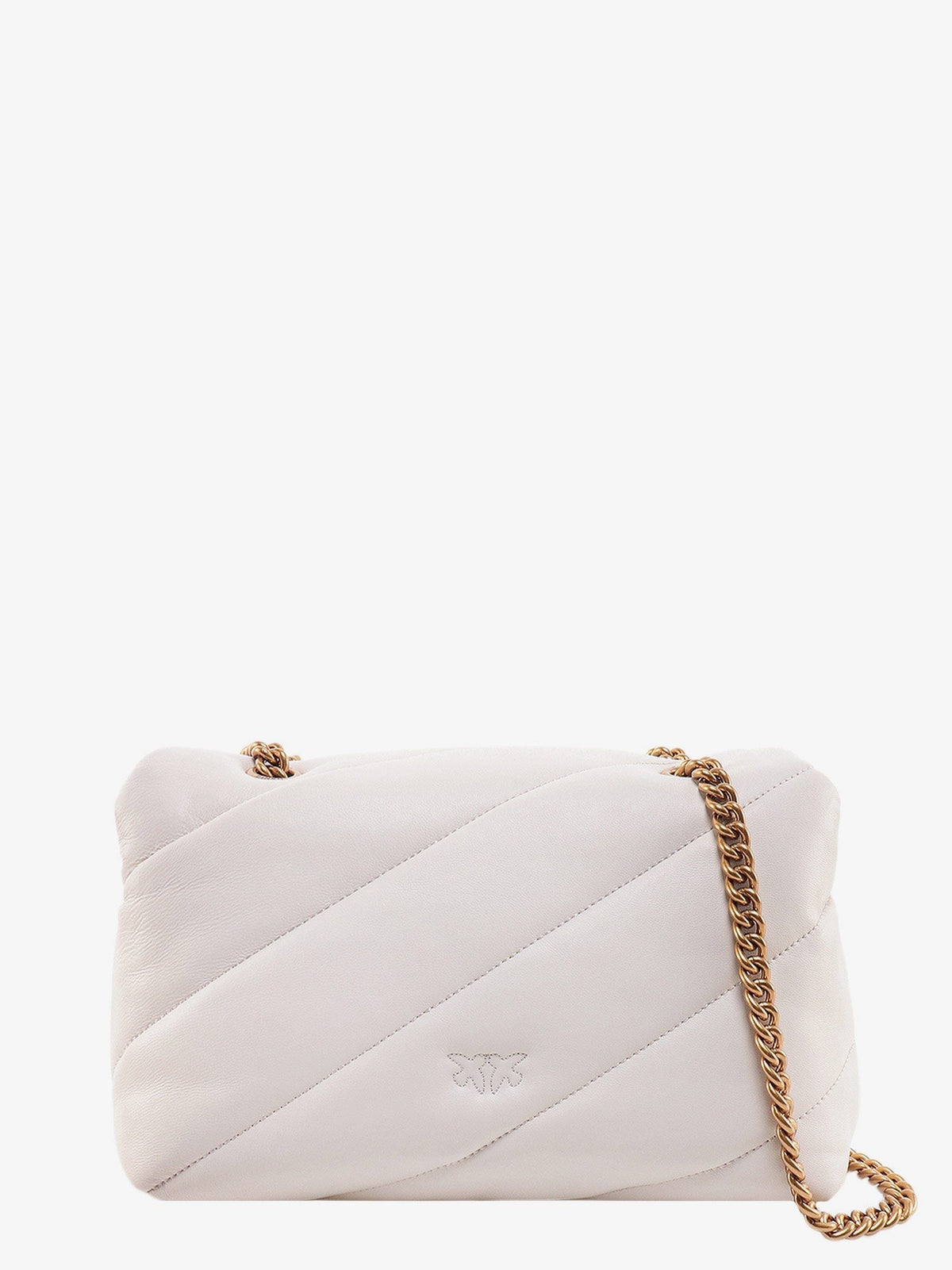 Matelassé leather shoulder bag with iconic love birds buckle 2
