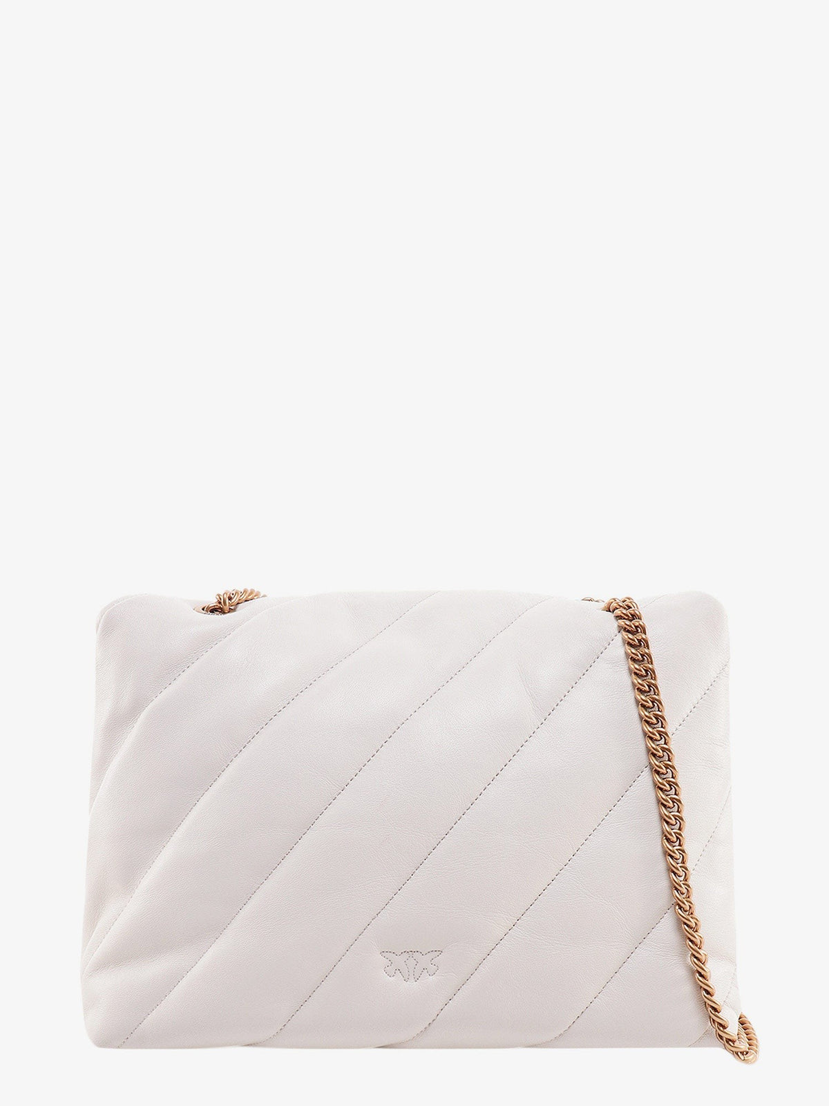 Matelassé leather shoulder bag with iconic love birds buckle 2