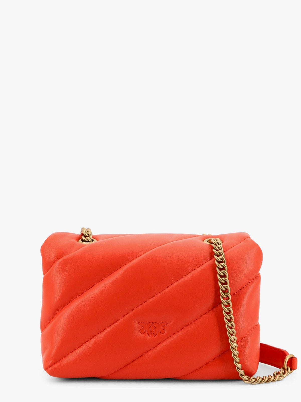 Matelassé leather shoulder bag with iconic love birds buckle 2