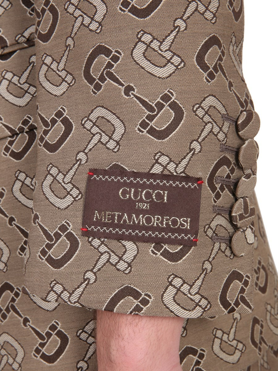 MAXI CLAMP PATTERN COTTON JACKET 4