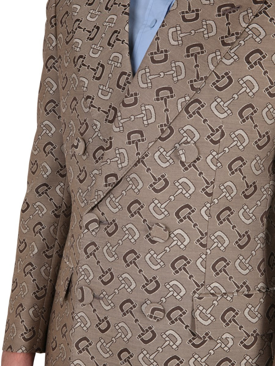 MAXI CLAMP PATTERN COTTON JACKET 5