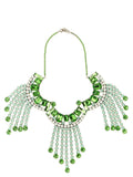 Maxi necklace with rhinestones