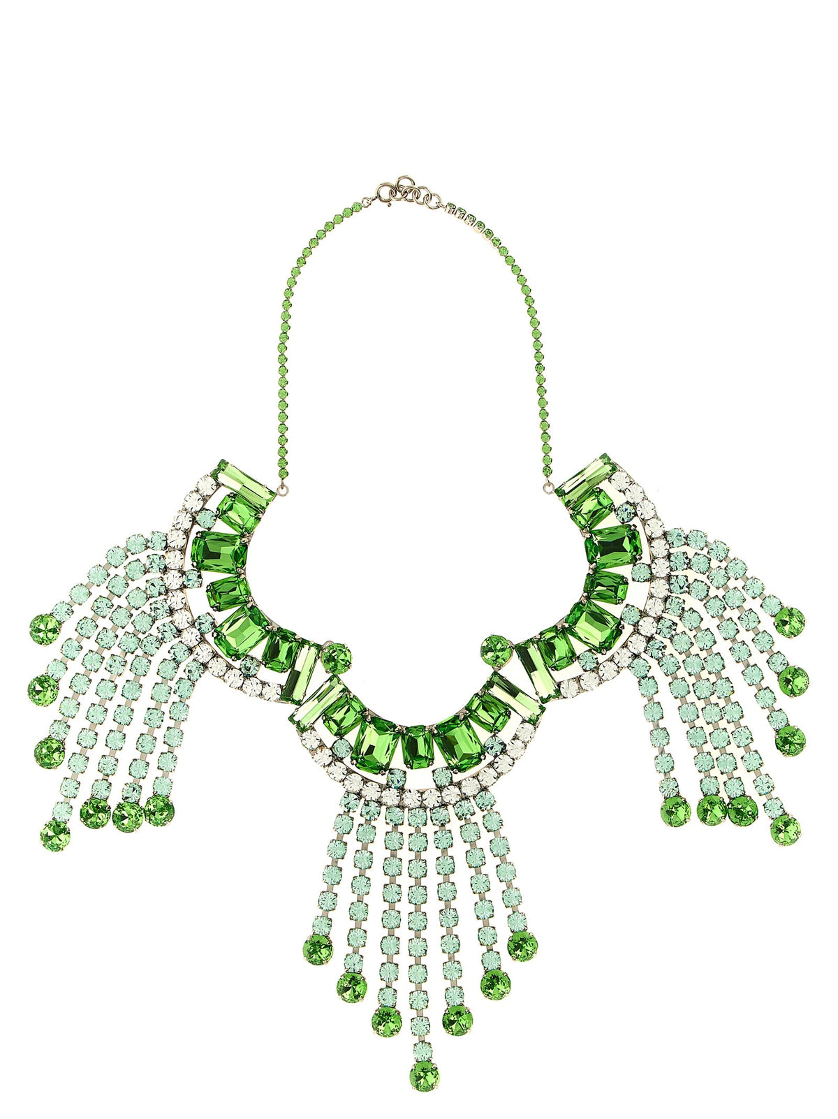 Maxi necklace with rhinestones