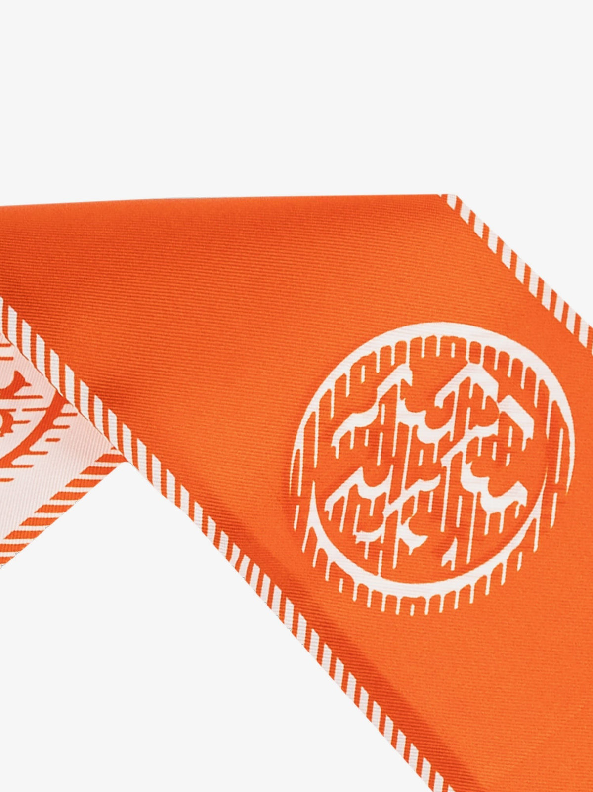 Medallion Logo Ribbon silk tie 2