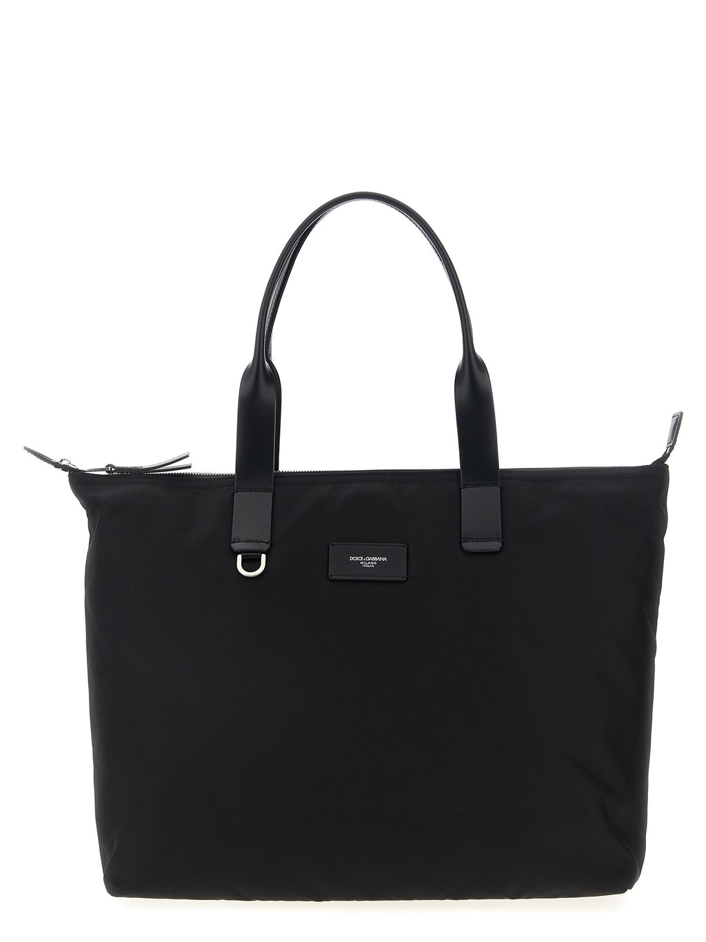 Media logo patch shopping bag
