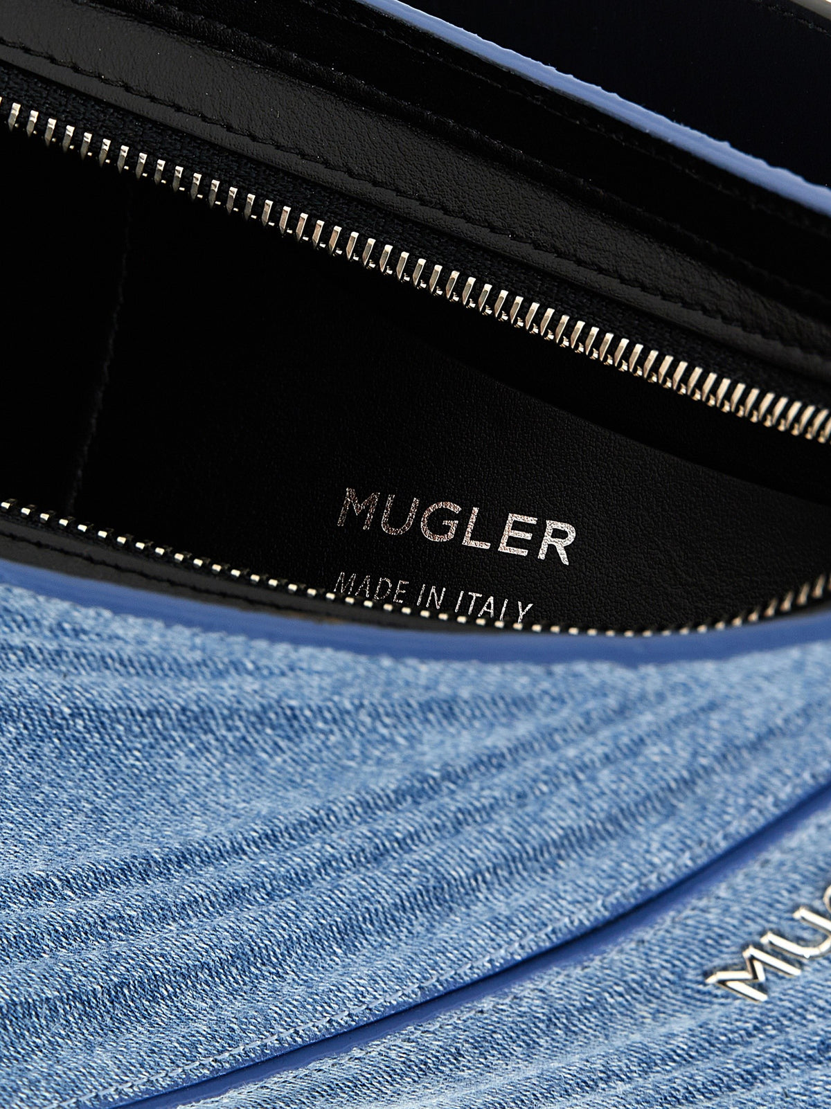 'medium denim spiral curve 01' shoulder bag 4