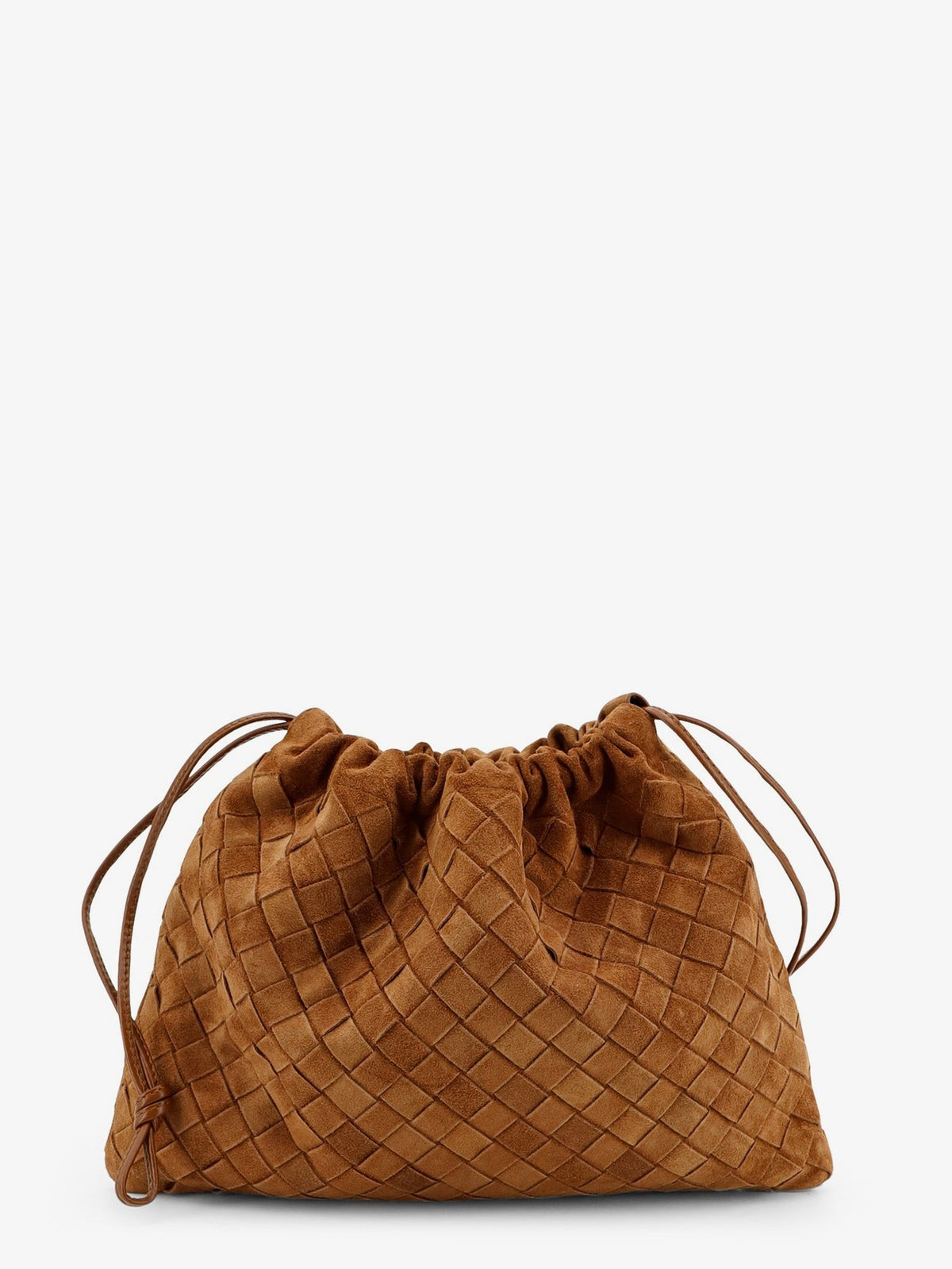 Medium Dustbag in suede with Intrecciato effect 2
