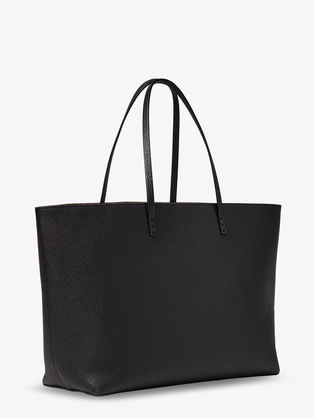 Medium Leather Roll Shopping Bag 3