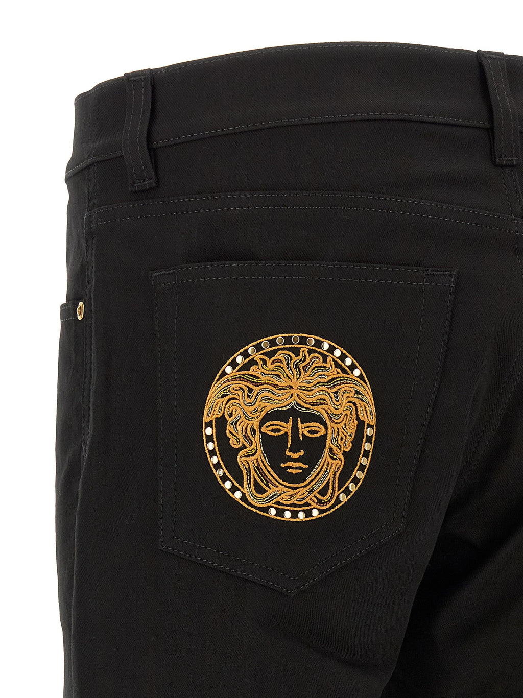 Medusa embroidery jeans 5