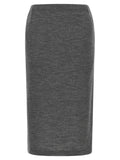 Mélange wool skirt