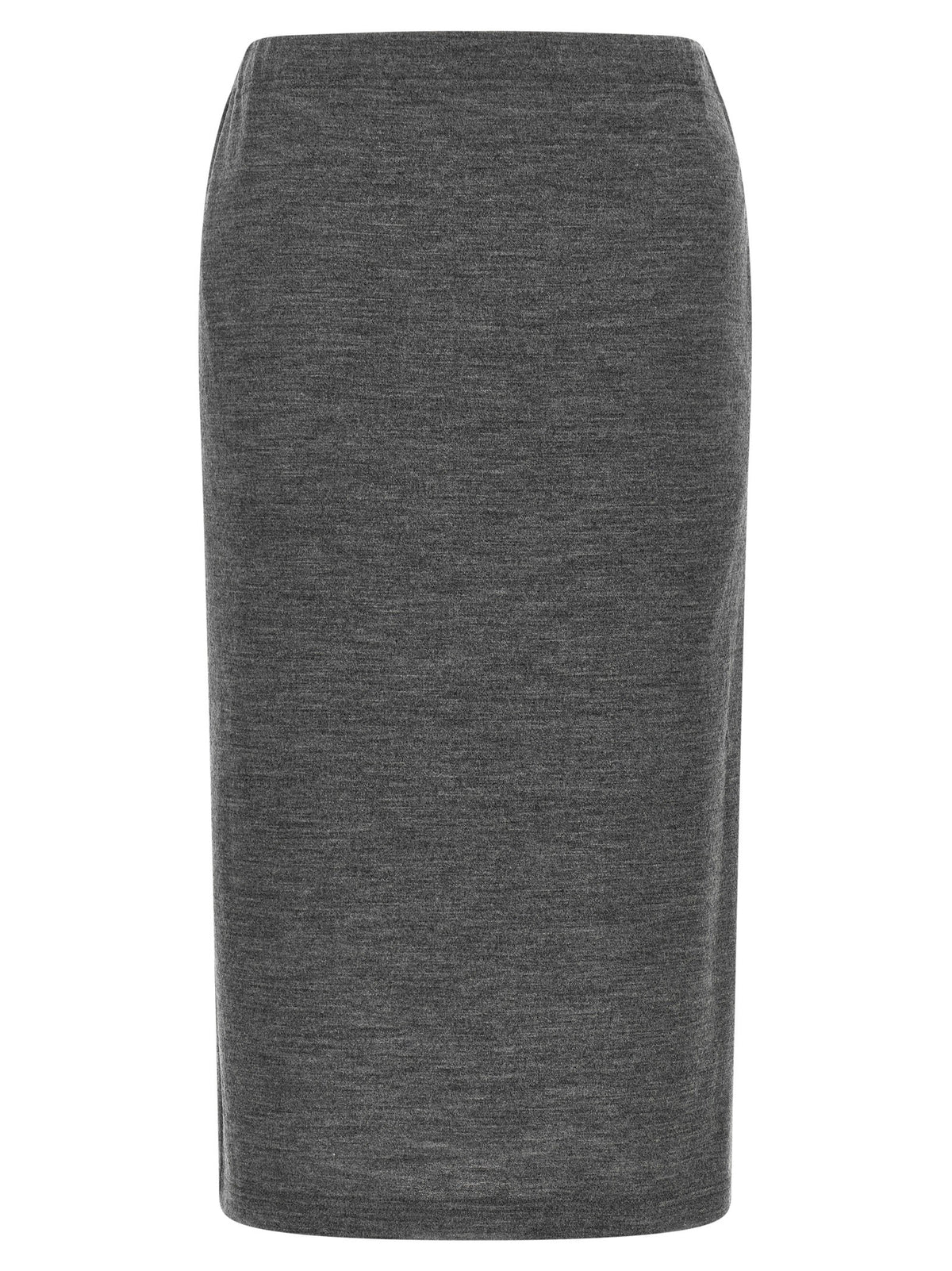 Mélange wool skirt