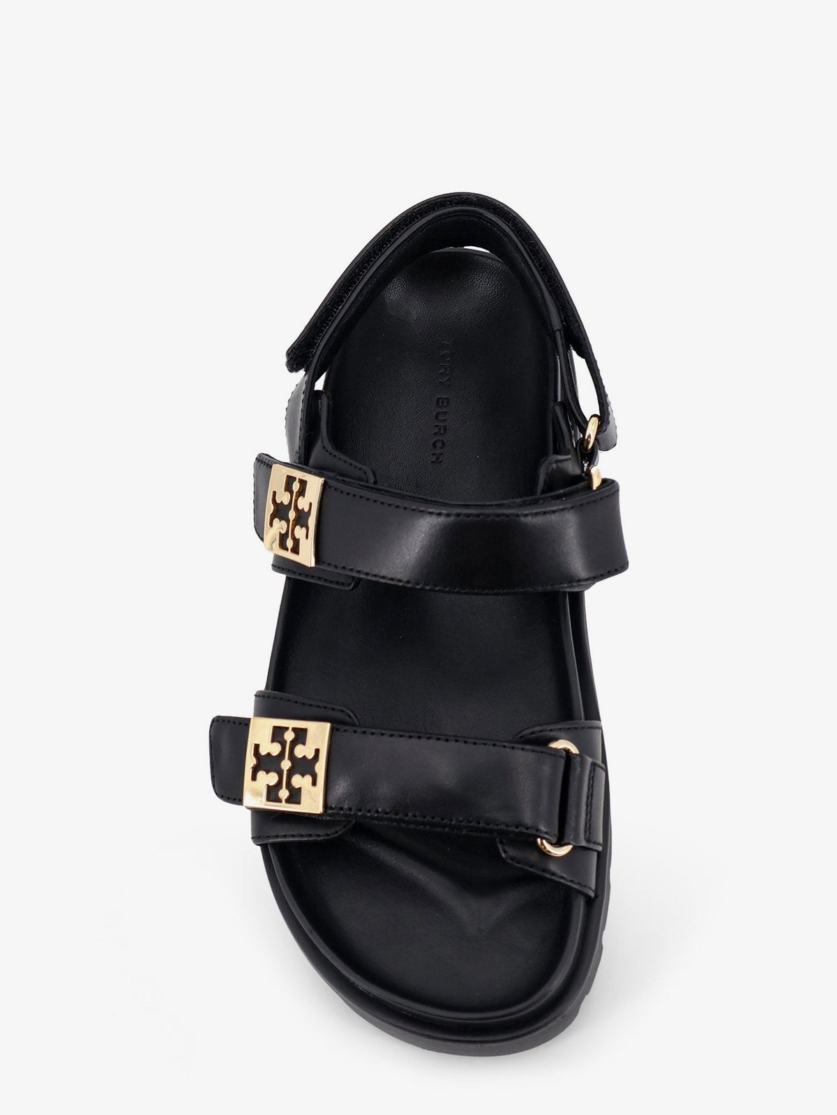 Mellow leather sandals with metal logo on the side 5