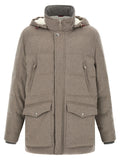 Membrane wool flannel parka
